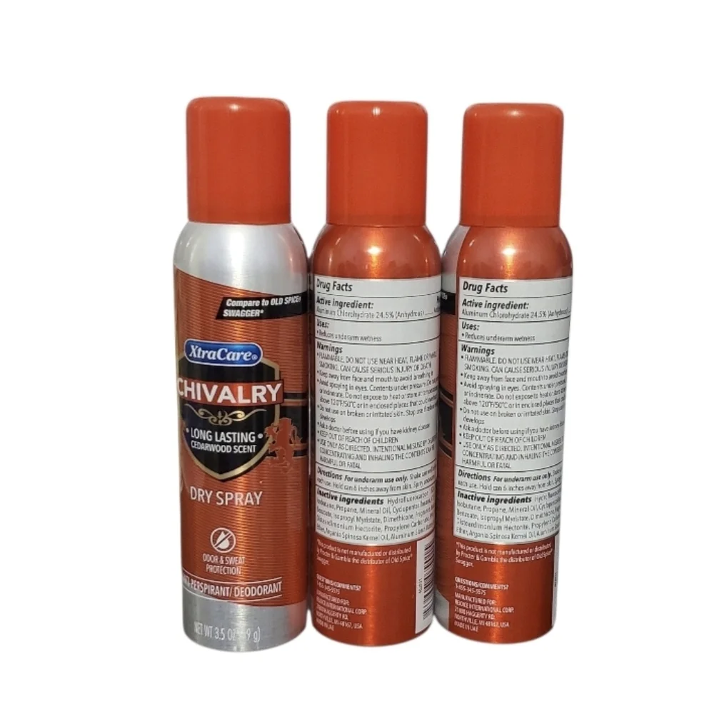 Xtracare Men's Chivalry Long Lasting Cedarwood Scent Antiperspirant Deodorant 3